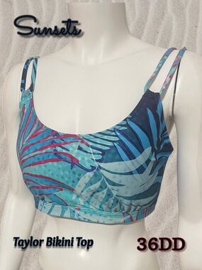Sunsets 56 Taylor Bralette Bikini Top  Caribbean Breeze Size 36DD
(Top only)